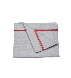Serpillère Gaufrée En Coton Blanc 100x60 Cm - 480 G/m² - Fabrication Française - 2 En 1